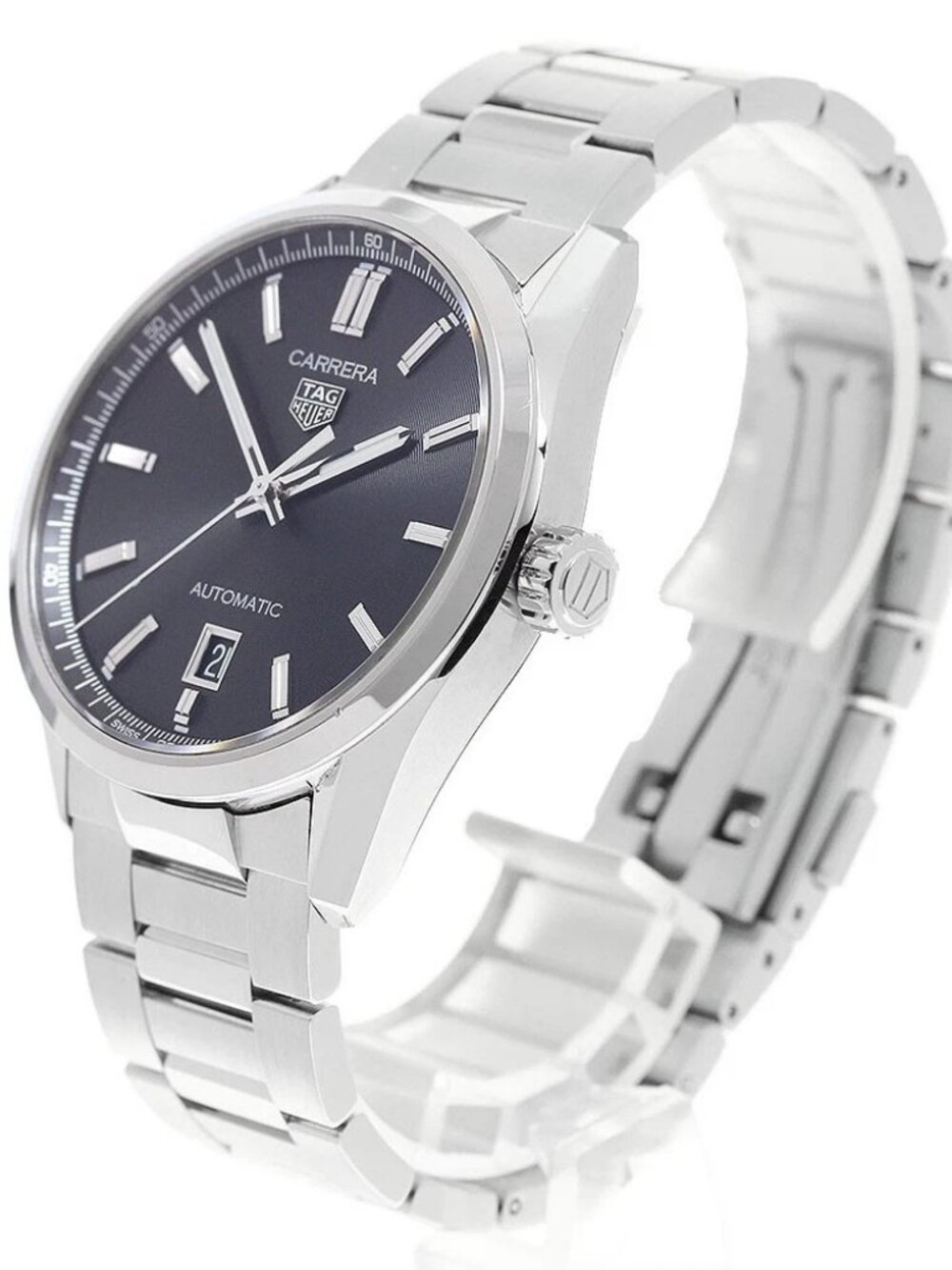 TAG HEUER Carrera Caliber 5 WBN2110 Date Black Dial Automatic Men's Watch_956907